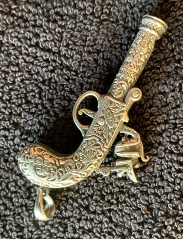 Novelty Silver Pistol Whistle - SOLD!