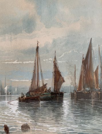 Pair of T Montimen Original Watercolour Maritime Paintings - Hand Signed & Framed