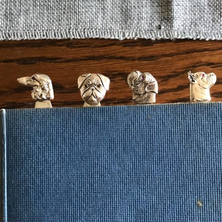 Four Charming Dogs Head Bookmarks, Sterling Silver - SOLD! - Image 2