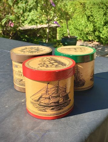Three Attractive and Decorative Round Storage Boxes