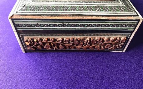 Anglo Indian Finely Carved Sandalwood & Sedeli Mosaic Box - Image 7