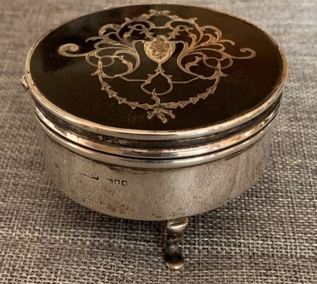 Antique Silver and Tortoiseshell Jewellery or Trinket Box - Image 5