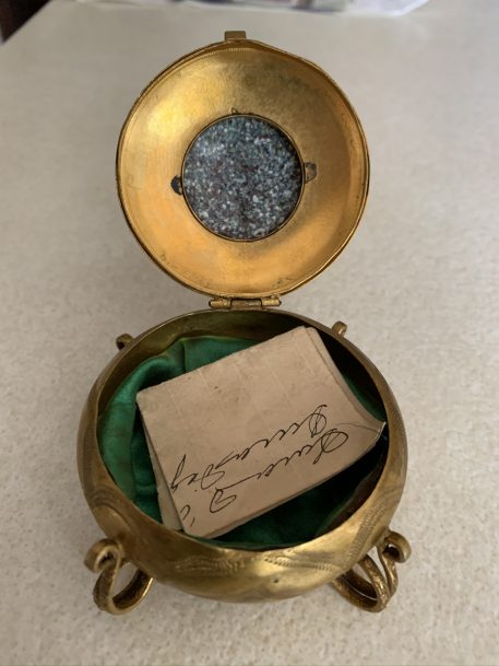 Gilt Metal Box with an exquisite Enamel centrepiece - Image 5