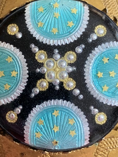 Gilt Metal Box with an exquisite Enamel centrepiece - Image 2