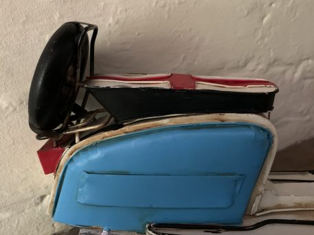 Painted Tin Plate Ornament of a Lambretta Scooter - Image 4