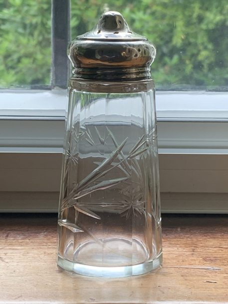 George V English Sterling Silver Topped Sugar Shaker