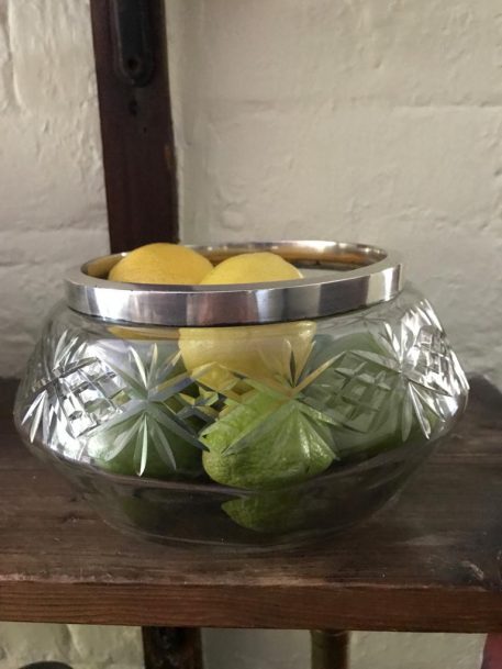 Attractive Vintage Cut Glass Fruit Bowl with Silver Rim, Birmingham 1945 - Image 4