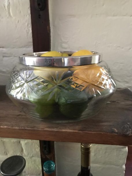Attractive Vintage Cut Glass Fruit Bowl with Silver Rim, Birmingham 1945 - Image 5