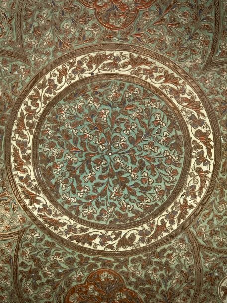 A really good Enamel Decorated Engraved Brass Eastern Charger - Image 5