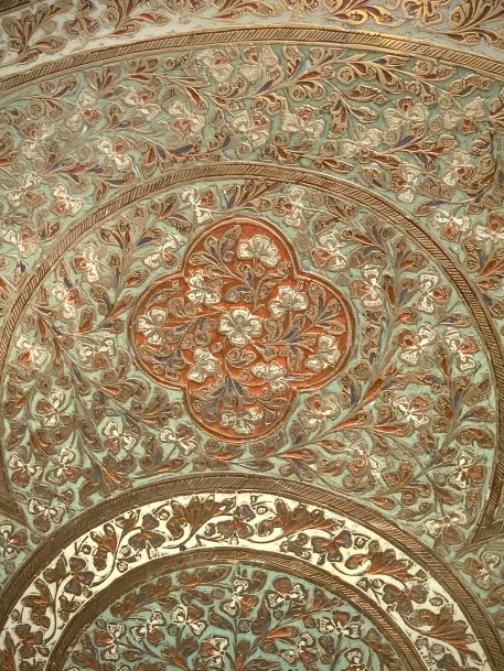 A really good Enamel Decorated Engraved Brass Eastern Charger - Image 7