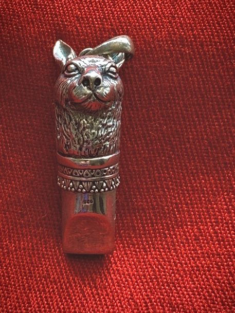 A Solid Silver Bunny Whistle Hallmarked Sterling 925 - SOLD!