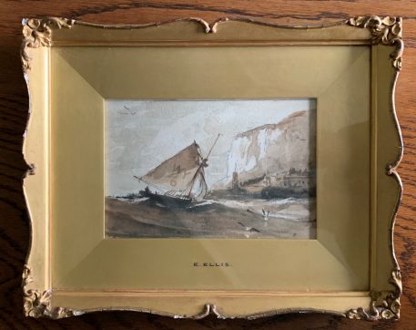 A Picture of A Sailing Boat on a Choppy Sea By Edwin Ellis - Image 4