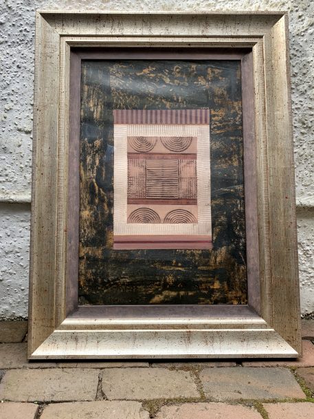 Decorative Abstract Art work in a Silvered Frame - Image 2
