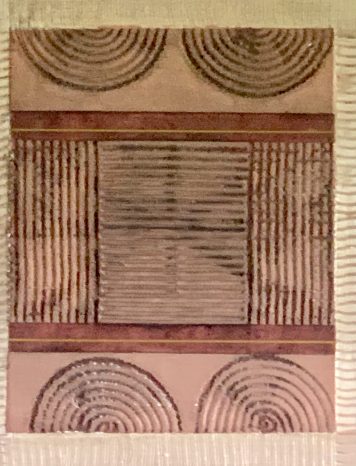 Decorative Abstract Art work in a Silvered Frame