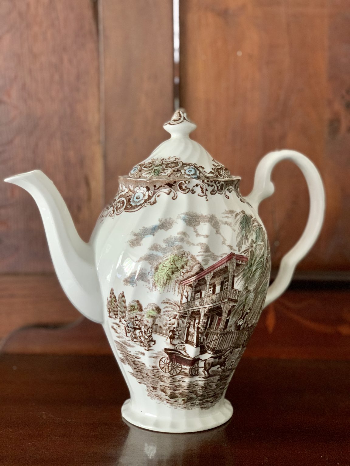 Vintage Johnson Brothers Heritage Hall French Provincial Coffee Pot