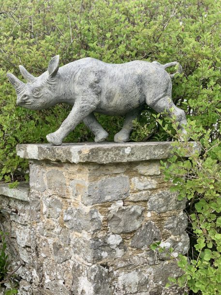 A contemporary figure of a Rhino (nicknamed Ryan)
