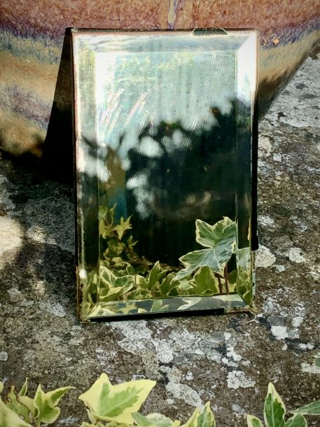 Tan Leather Travelling Vanity Case with Green silk lined fitted interior and Silver Accoutrements - Image 11