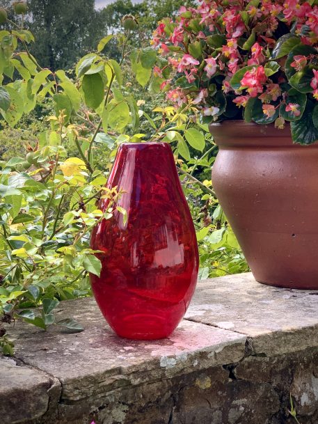 Ruby Red Glass Vase - Image 10
