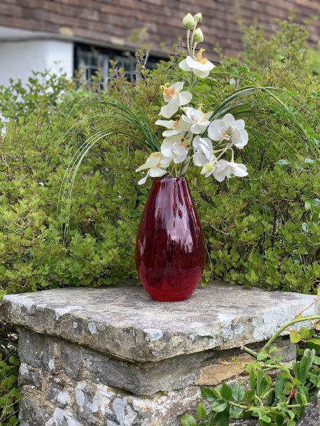 Ruby Red Glass Vase - Image 7