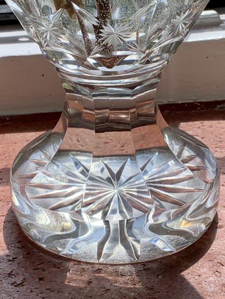 Antique Cut Glass Baluster Vase - Image 10