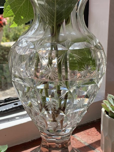 Antique Cut Glass Baluster Vase - Image 8
