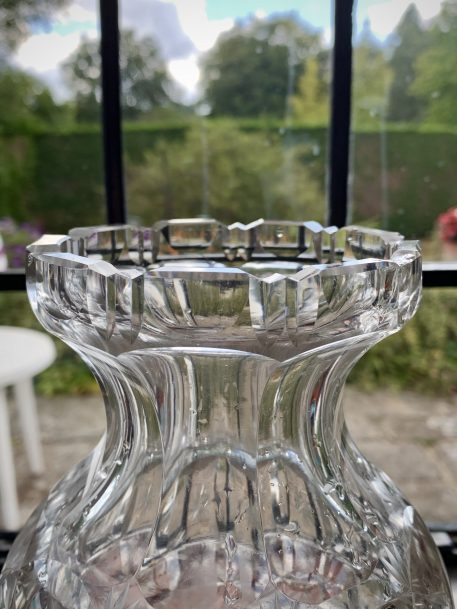 Antique Cut Glass Baluster Vase - Image 5