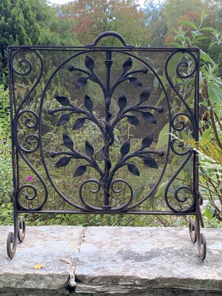 Wrought Iron Old Fire Screen/Spark Guard