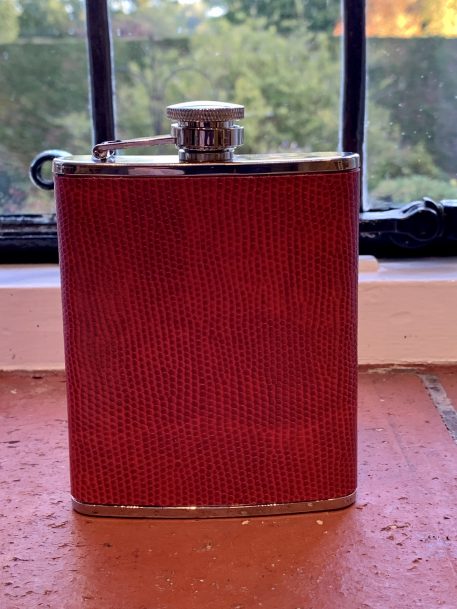 Lovely Gaventa Red Hip Flask