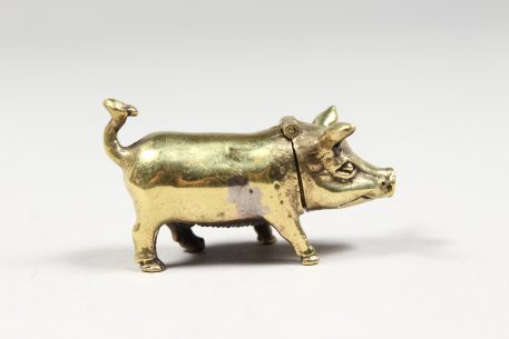 Cute Brass Piggy Vesta - Image 5
