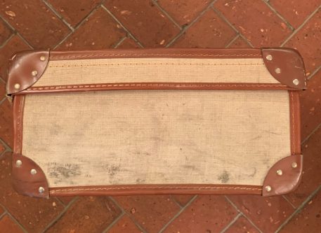 Military Issue Officers Leather trim Canvas Suitcase - Image 9