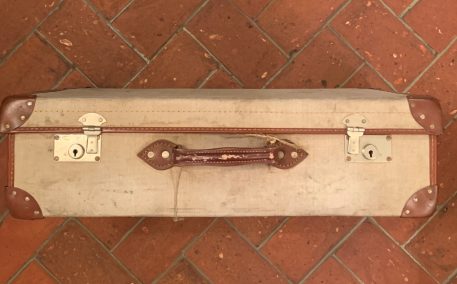 Military Issue Officers Leather trim Canvas Suitcase - Image 7