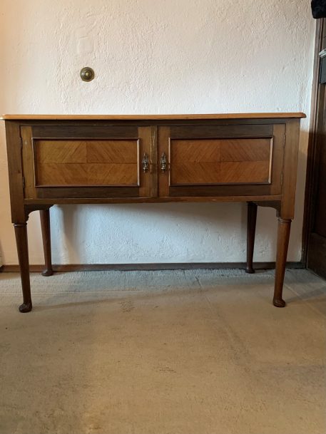 Mahogany Washstand Cabinet with Inlaid Doors - Image 3