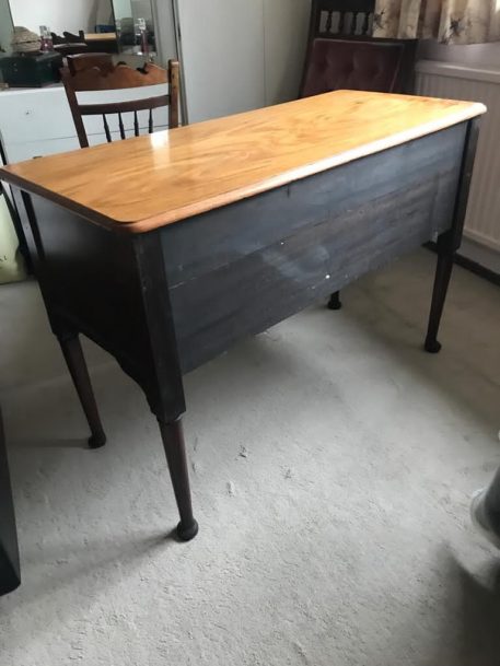 Mahogany Washstand Cabinet with Inlaid Doors - Image 12