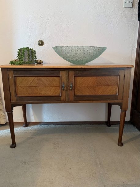 Mahogany Washstand Cabinet with Inlaid Doors - Image 4