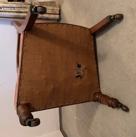 A Charming Victorian Oak Framed and Upholstered Arm Chair - Image 8