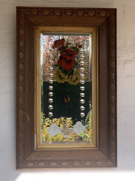 A Lovely Oak Framed Victorian Bevelled Edged "Gypsy" Mirror - Image 6