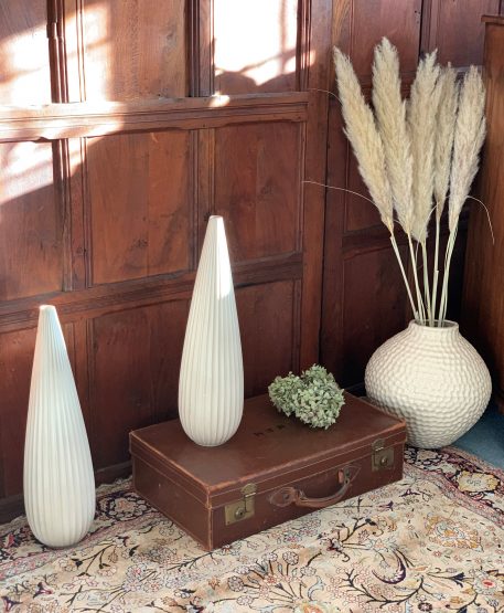 A Large Scandinavian Style Design Cream Vase with a Dimple effect - SOLD! - Image 5