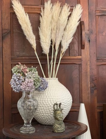 A Large Scandinavian Style Design Cream Vase with a Dimple effect - SOLD!