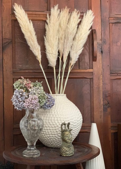 A Large Scandinavian Style Design Cream Vase with a Dimple effect - SOLD!