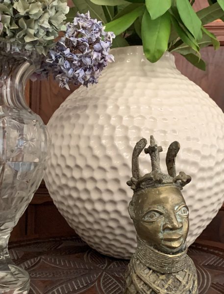 A Large Scandinavian Style Design Cream Vase with a Dimple effect - SOLD! - Image 2