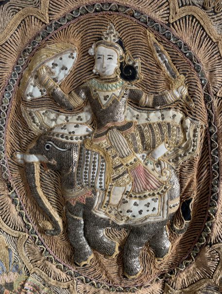 Burmese Kalaga Tapestry Wall Hanging - Image 2
