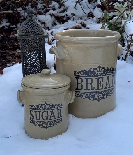 Vintage Moira Stoneware Sugar Storage Jar