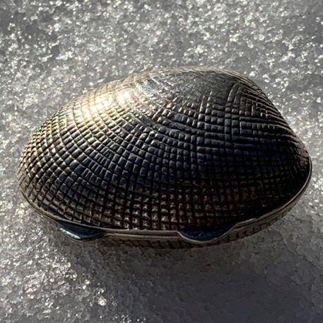 Sterling Silver Clam Shell Pill / Trinket Box, Hallmarked 925 - Image 3