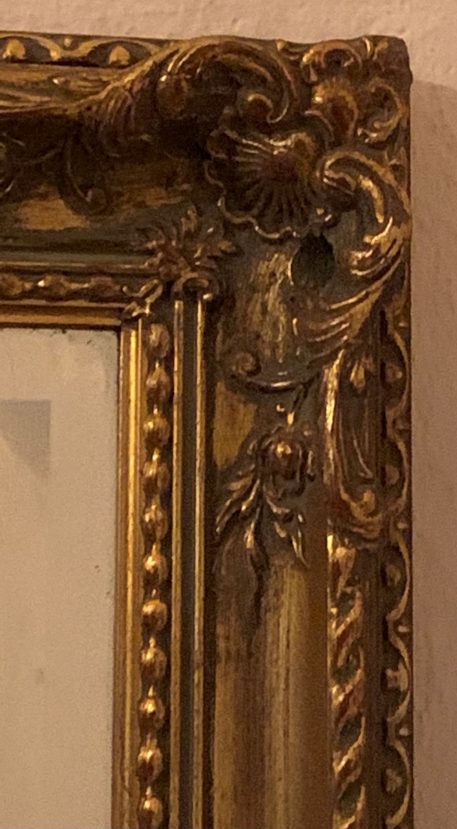 A very attractive large, finely decorated bevelled edged Gilt mirror c.1900 - Image 7