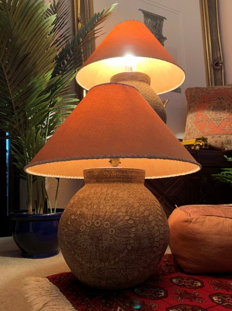 A handsome pair of rustic Earthenware Lamps - Image 10