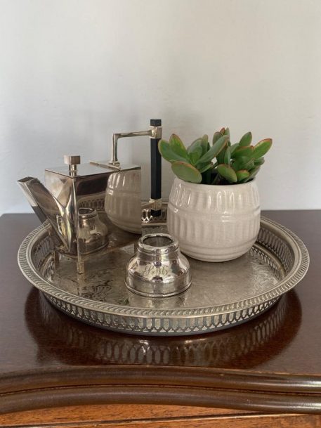 Christopher Dresser Style Silver Plated Rectangular Teapot - Image 3