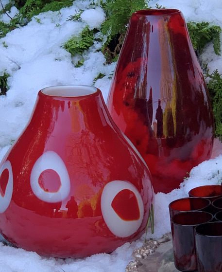 Ruby Red Glass Vase - Image 4