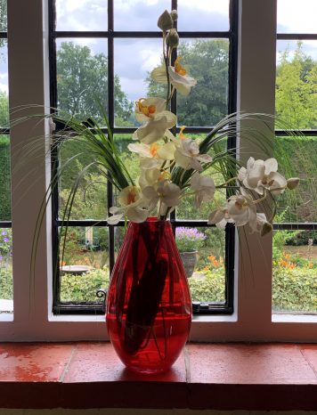 Ruby Red Glass Vase