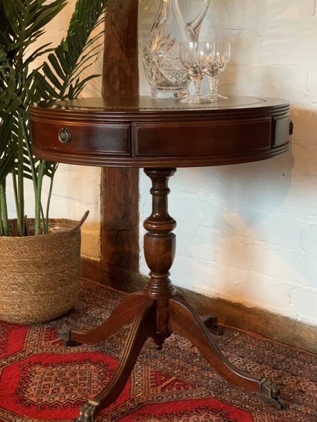 Georgian Style Mahogany Circular Drum Table - Image 5