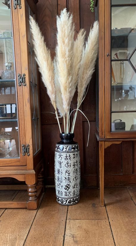Black & Cream Calligraphy Vase - SOLD! - Image 8
